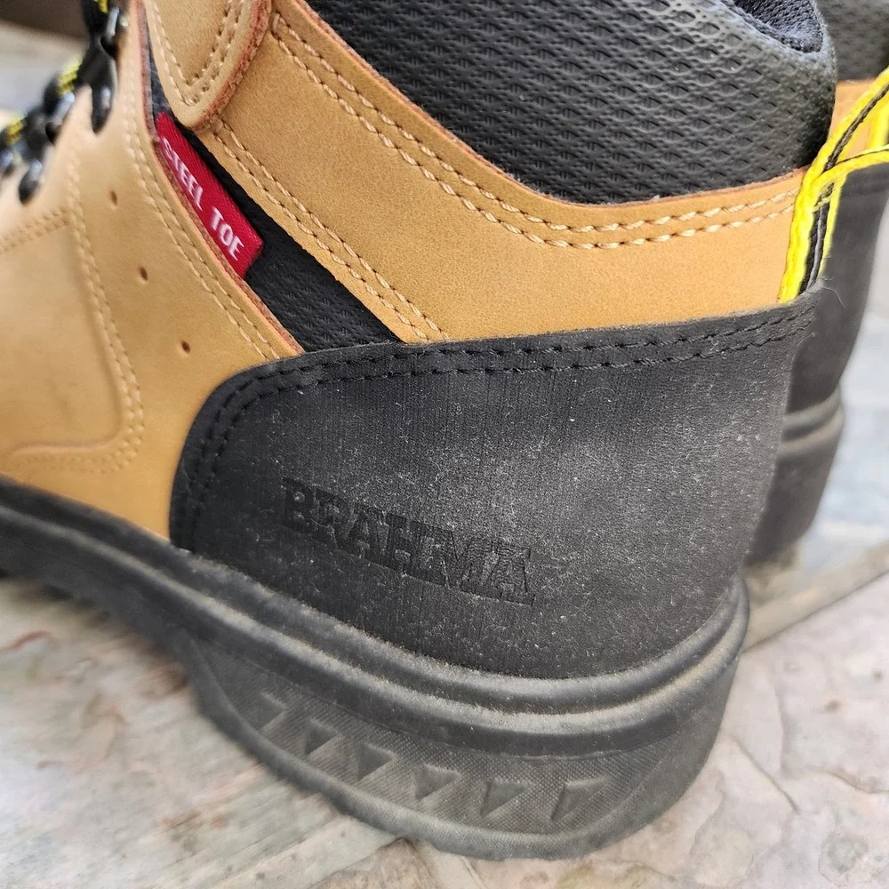 BRAHMA STEEL TOE BOOTS - Mens Sz: 8.5 - Hiking Workwear Construction Safety
